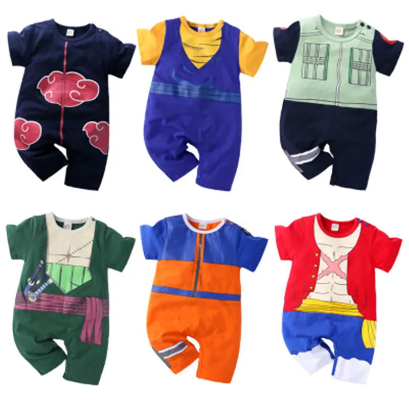 Newborn Rompers Baby Spring Clothes Baby Girl Boy Rompers Toddler Pajamas infant luffy zoro ONE PIECE Jumpsuit Costumes Clothing