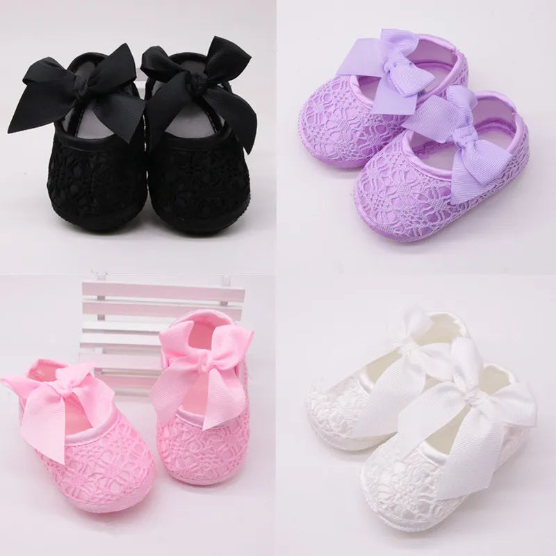 Baby Shoes Baby Girl Soft Shoes Soft Comfortable Bottom Non-slip Fashion Bow Shoes Crib Shoes Newborn Baby Boy Prewalkers Shoes