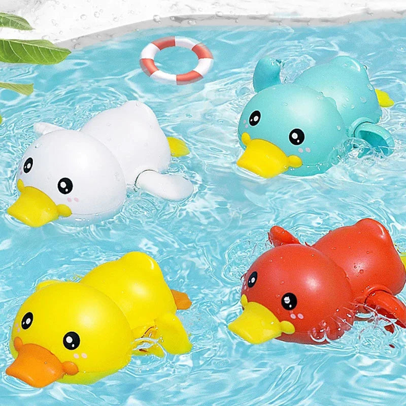 Baby Toys Bathing Ducks Cartoon Animal Whale Crab Swimming Pool Water Play Game Chain Clockwork Bath Toys For Children