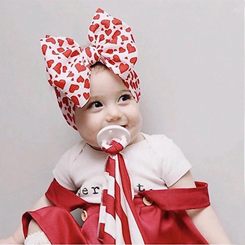 Lovely Flowers Pattern Bowknot Infant Headband Fashion Cartoon Print Bows Baby Hairband Hair Accessories Birthday Gifts