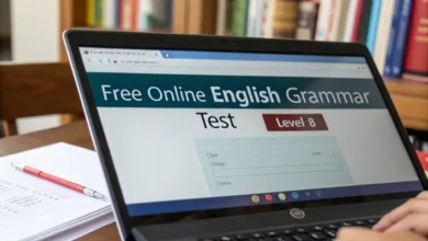 Free online English grammar test level 8