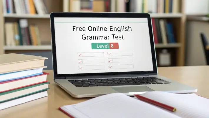 Free online English grammar test level 8