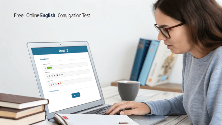 Free online English conjugation test level 2