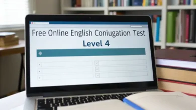 Free online English conjugation test level 4