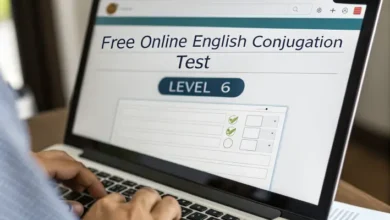 Free online English conjugation test level 6