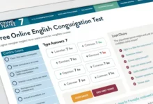 Free online English conjugation test level 7