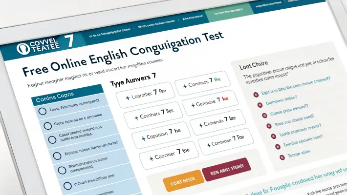 Free online English conjugation test level 7