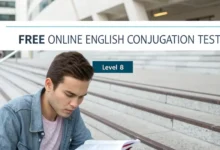 Free online English conjugation test level 8