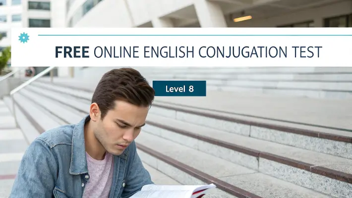 Free online English conjugation test level 8