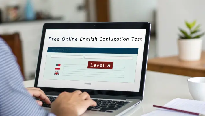 Free online English conjugation test level 8