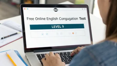 Free online English conjugation test level 9