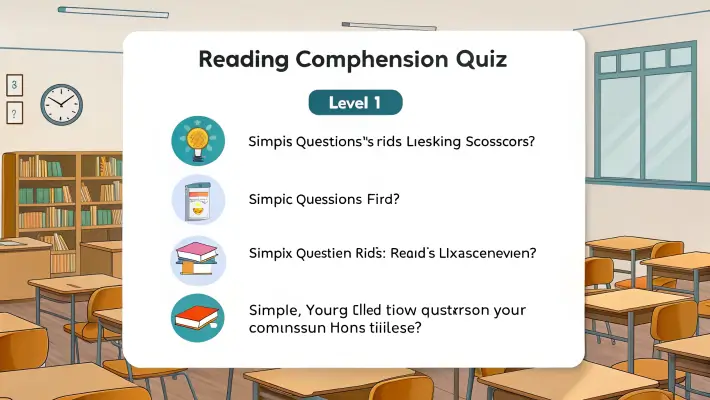 Free reading comprehension quiz level 1