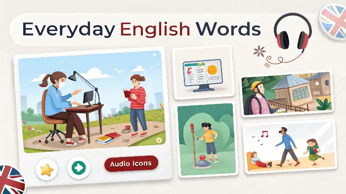 Daily English Words with Pictures and Audio