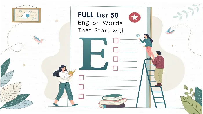 Full List – 50 English Words That Start with E